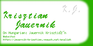 krisztian jauernik business card